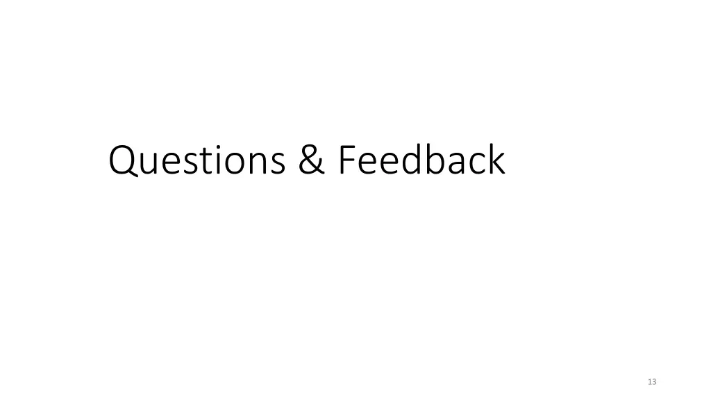 questions feedback