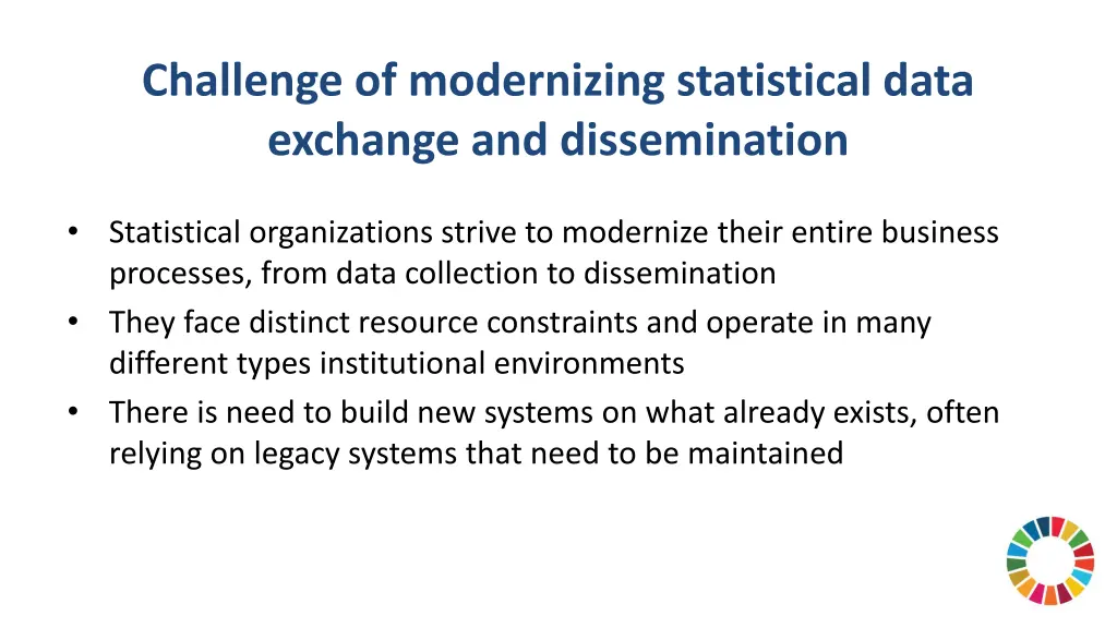 challenge of modernizing statistical data