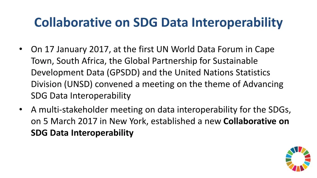 collaborative on sdg data interoperability