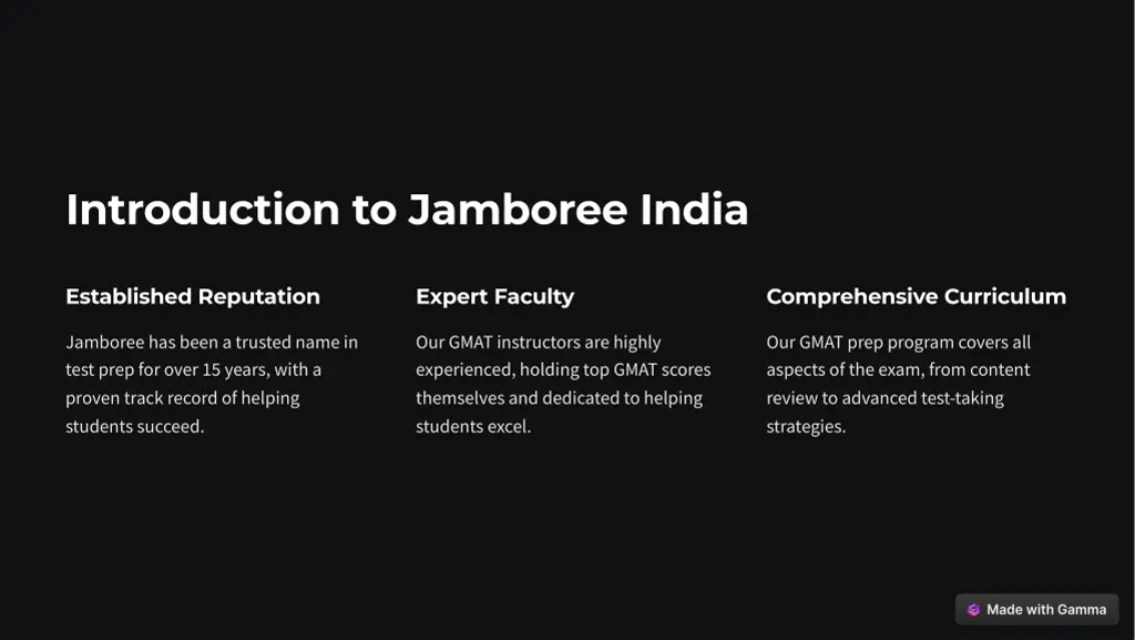 introduction to jamboree india