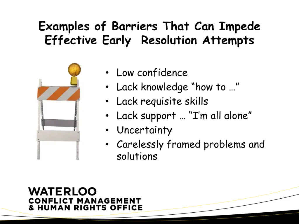 examples of barriers that can impede effective