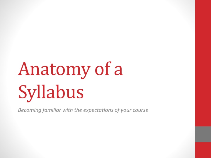 anatomy of a syllabus