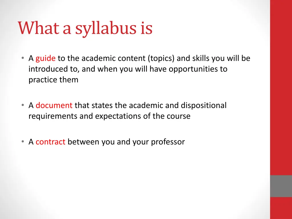 what a syllabus is