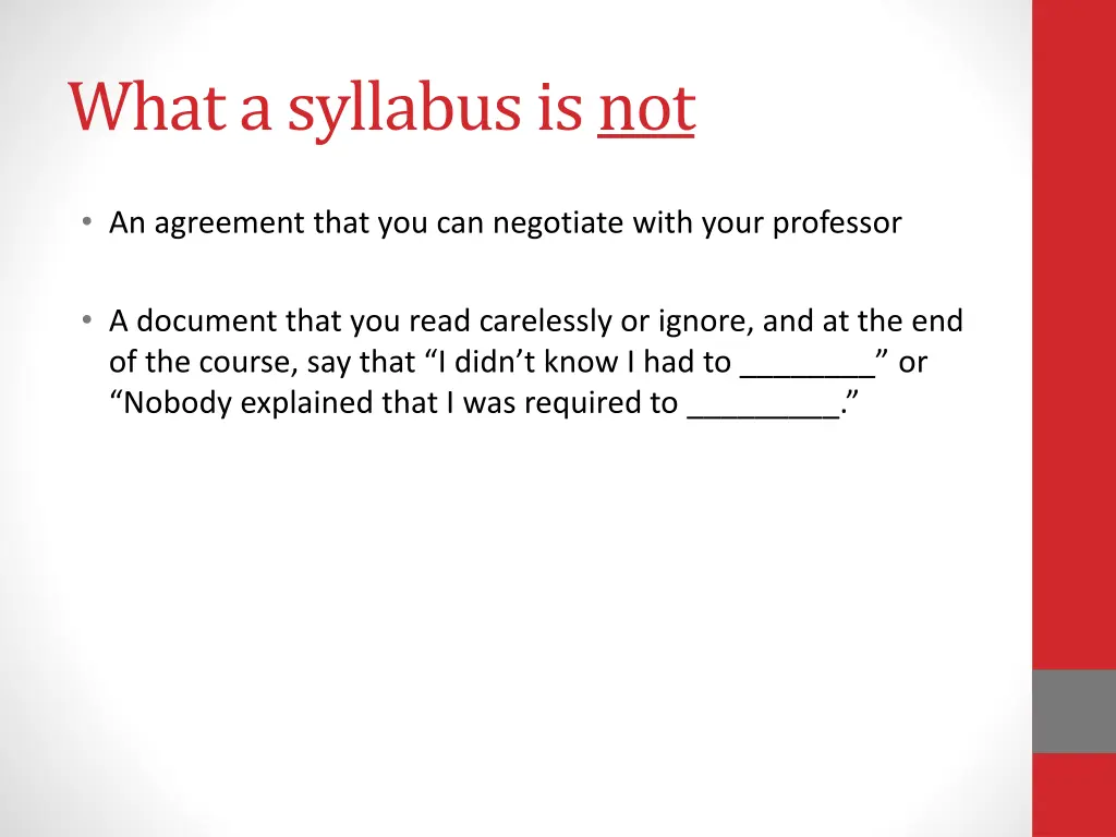 what a syllabus is not