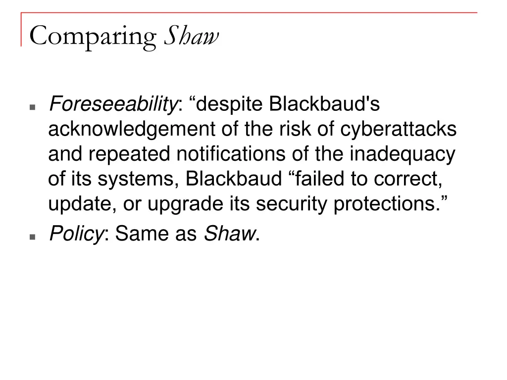 comparing shaw 1