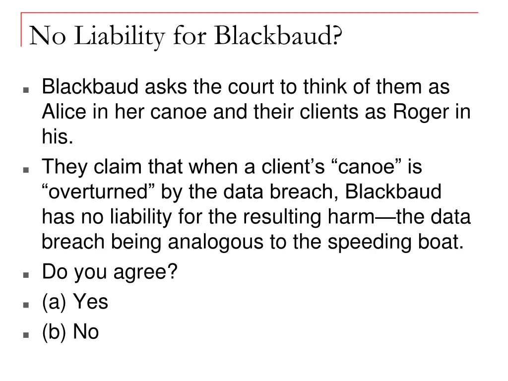 no liability for blackbaud