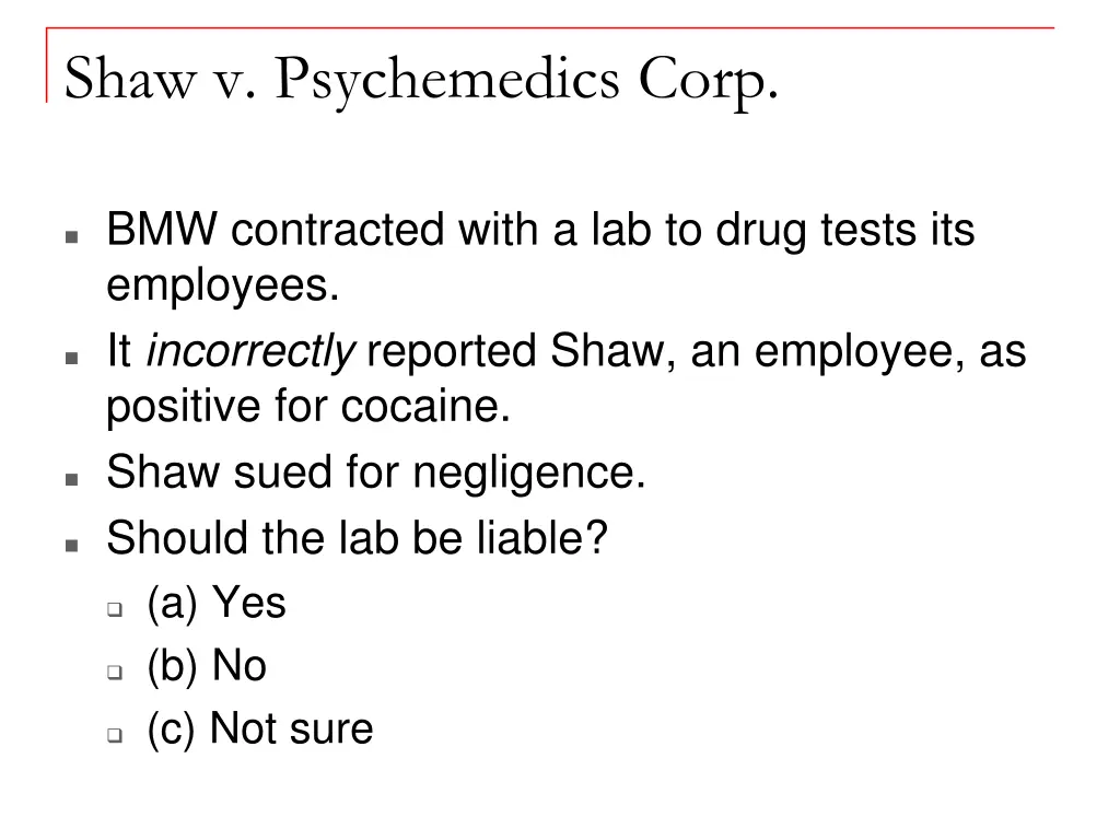 shaw v psychemedics corp