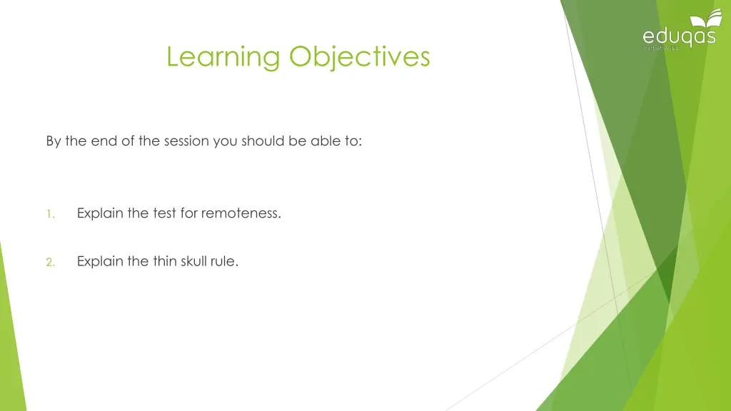 learning objectives