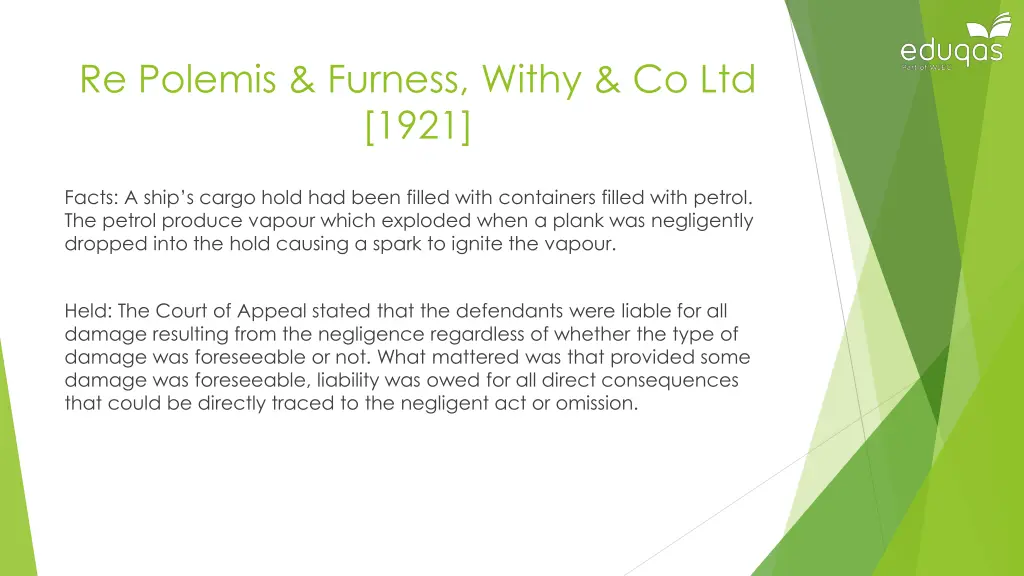 re polemis furness withy co ltd 1921