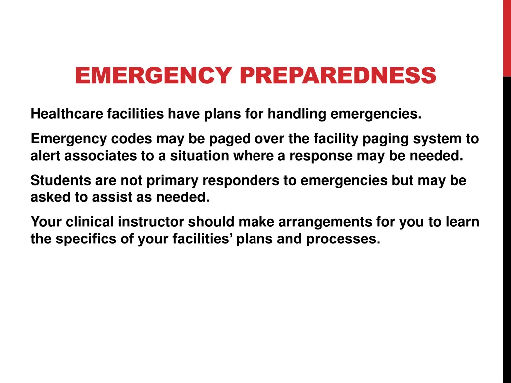 emergency preparedness