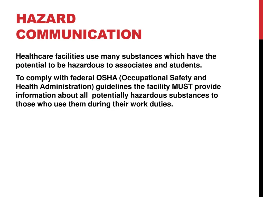 hazard communication