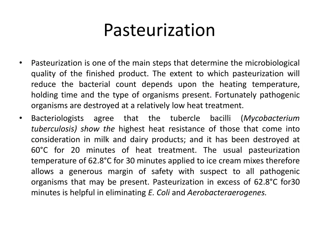 pasteurization