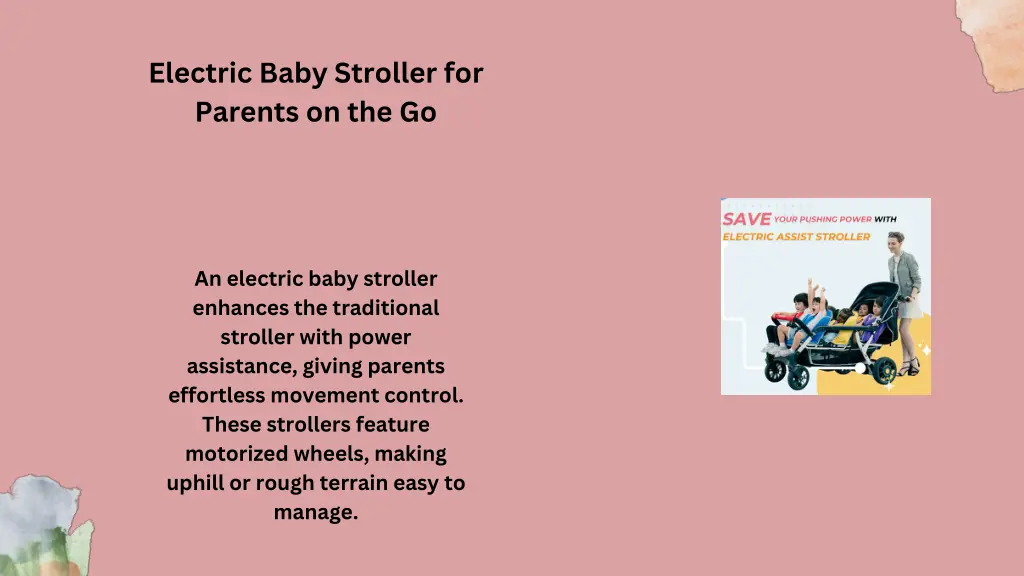 electric baby stroller for parents on the go