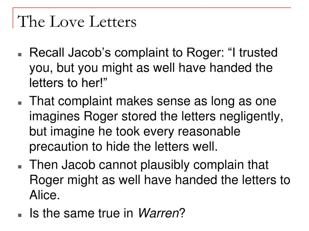 the love letters