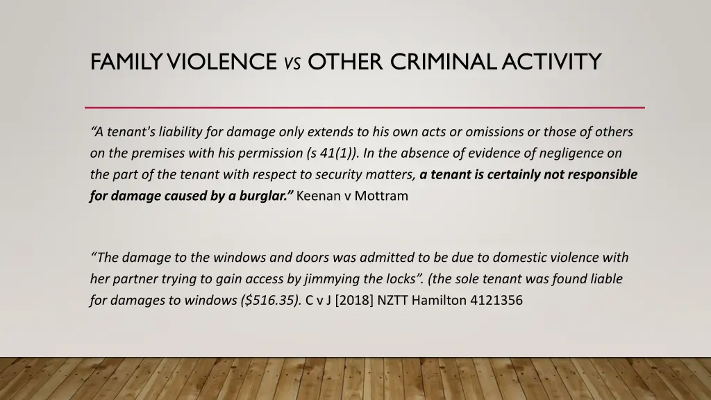 family violence vs other criminal activity