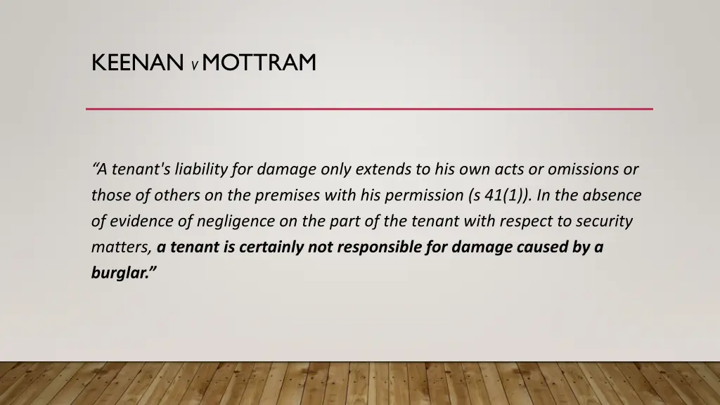 keenan v mottram