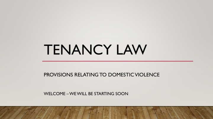 tenancy law