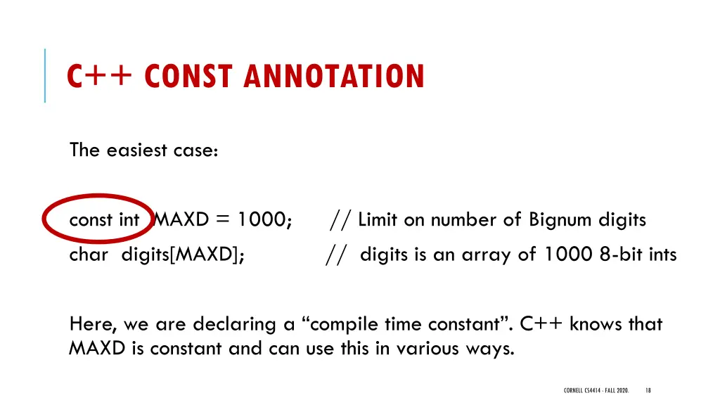 c const annotation 1