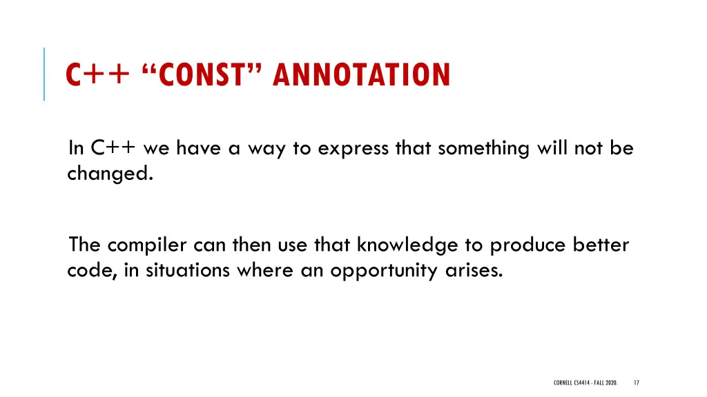 c const annotation