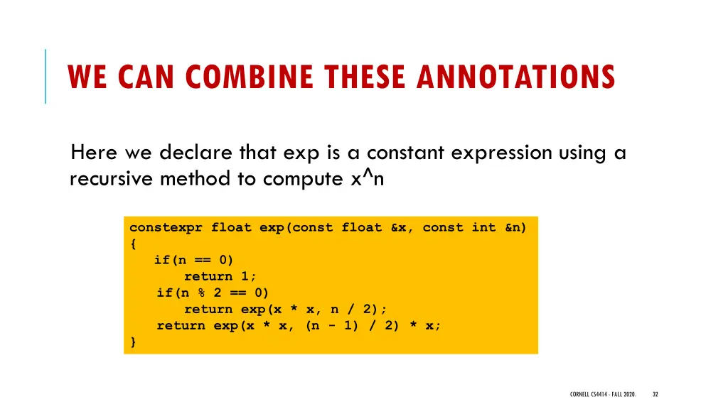 we can combine these annotations