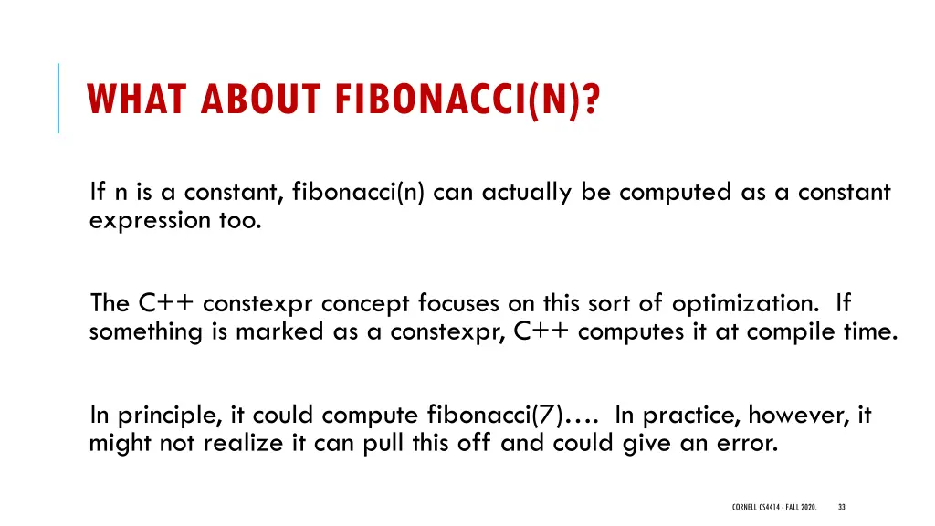 what about fibonacci n