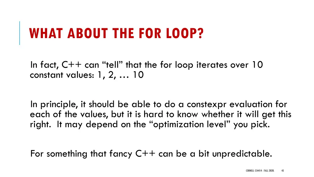 what about the for loop