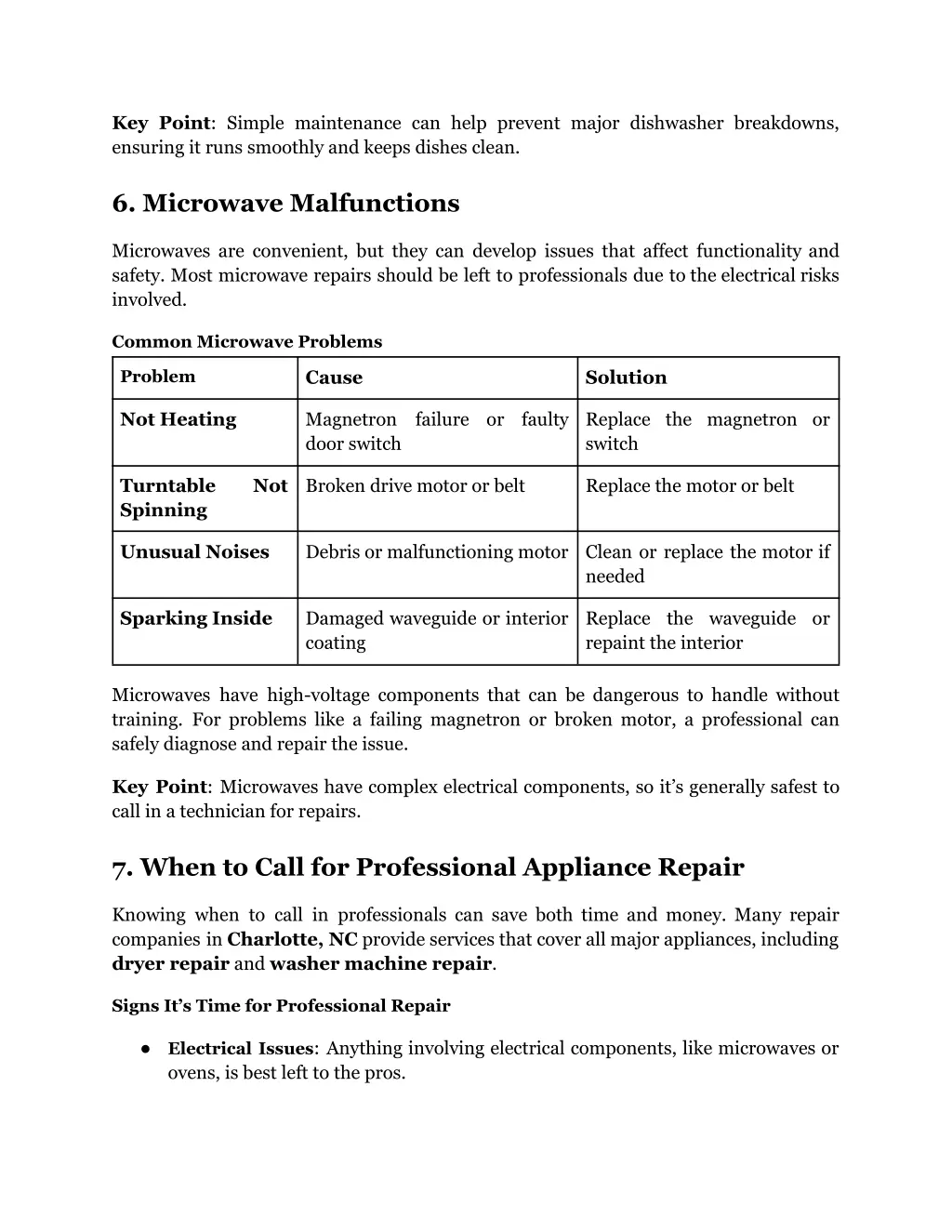 key point simple maintenance can help prevent