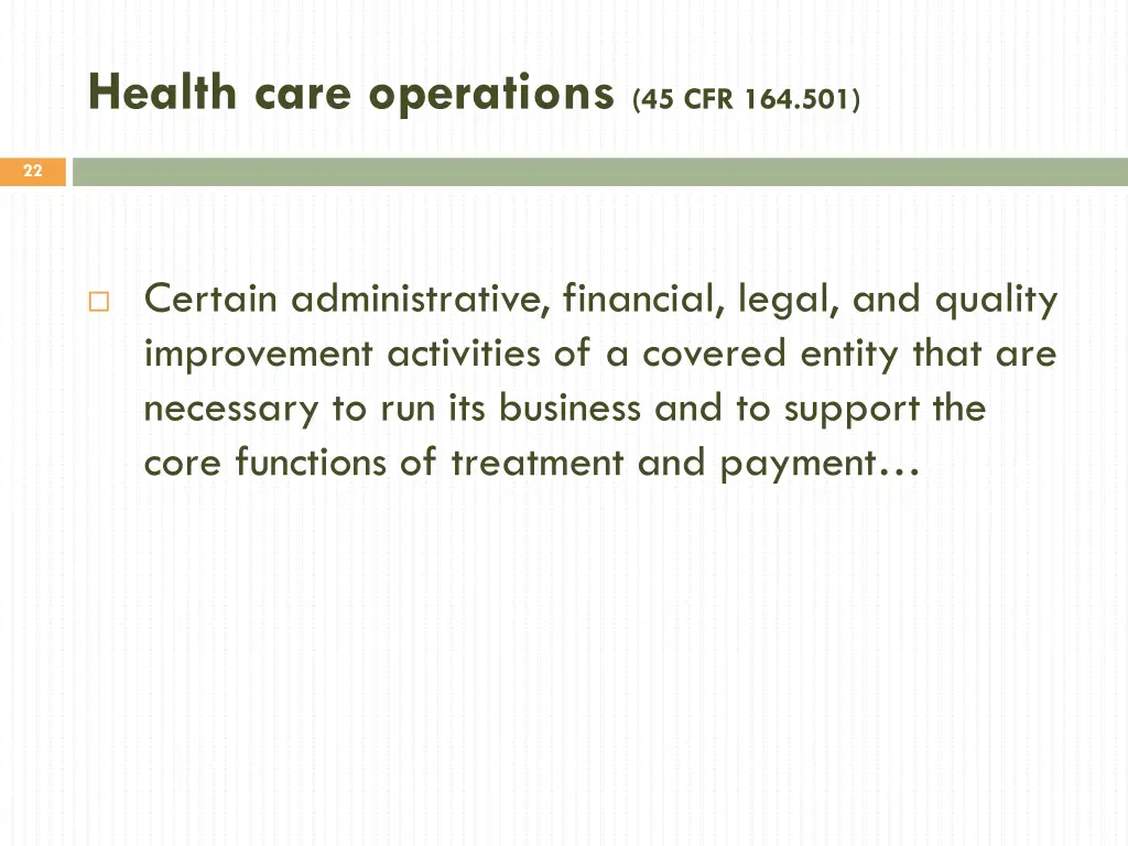 health care operations 45 cfr 164 501