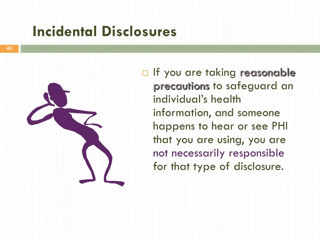 incidental disclosures