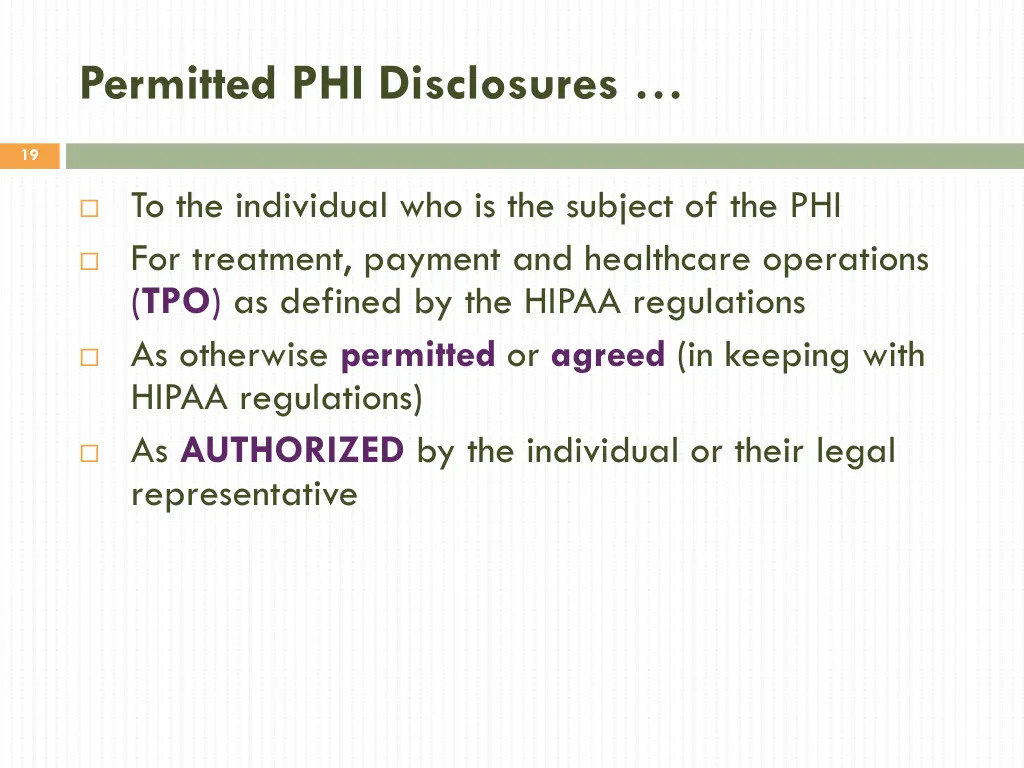 permitted phi disclosures