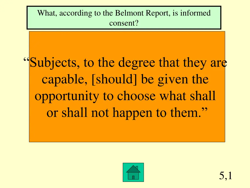 what according to the belmont report is informed