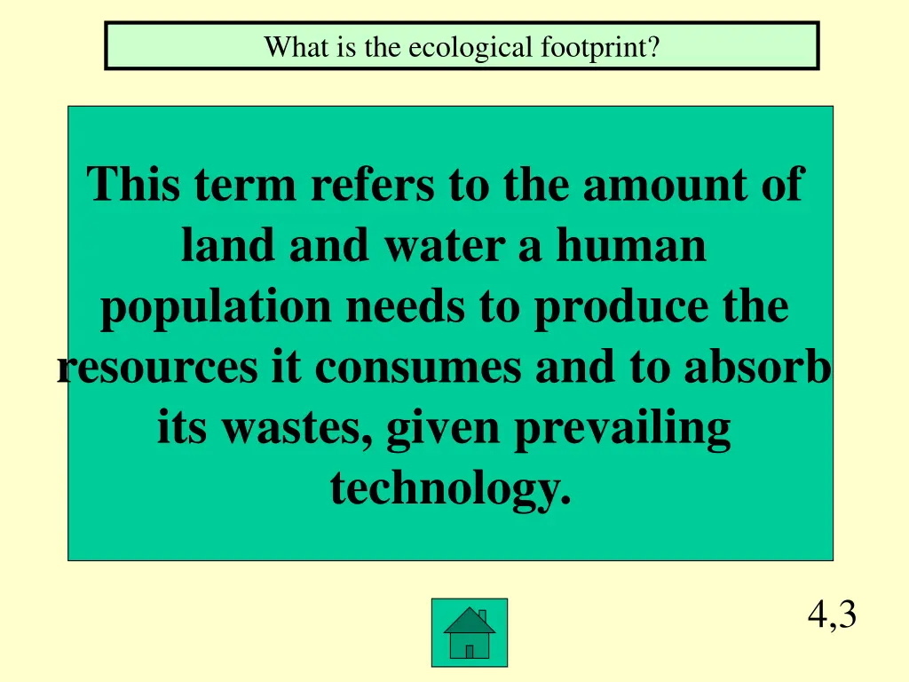 what is the ecological footprint