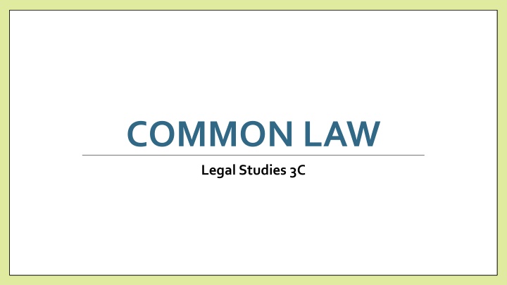 common law