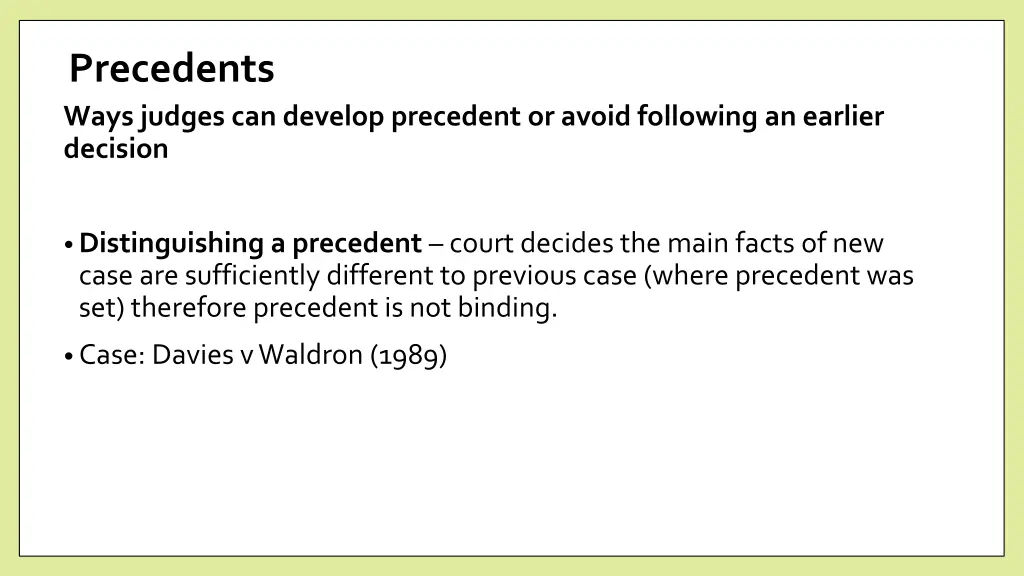 precedents ways judges can develop precedent