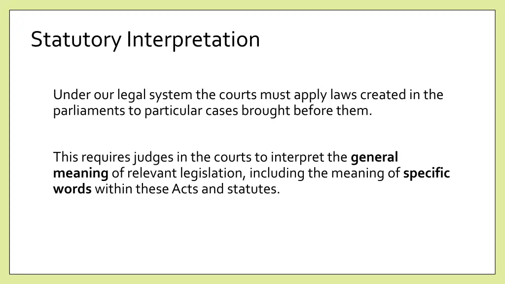 statutory interpretation