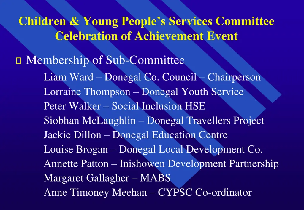 children young people s services committee 2