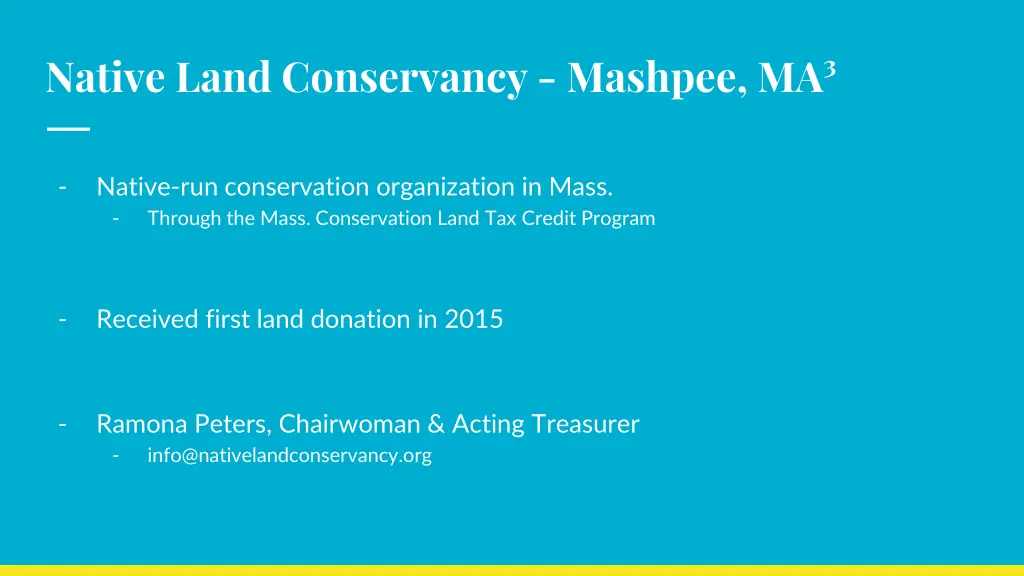 native land conservancy mashpee ma