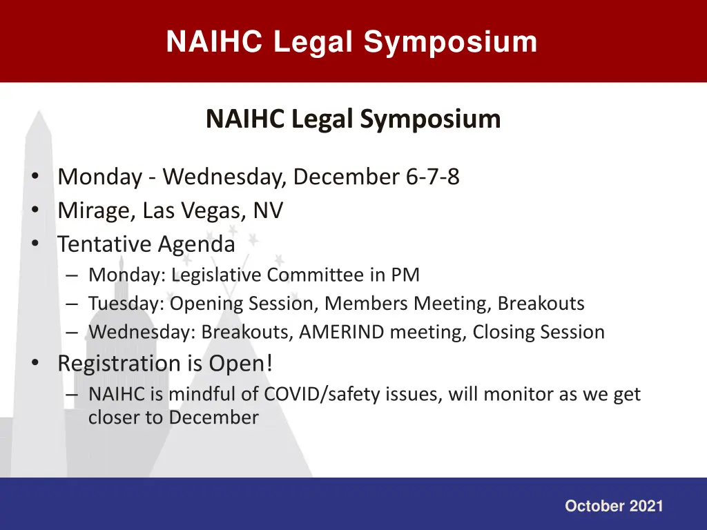 naihc legal symposium