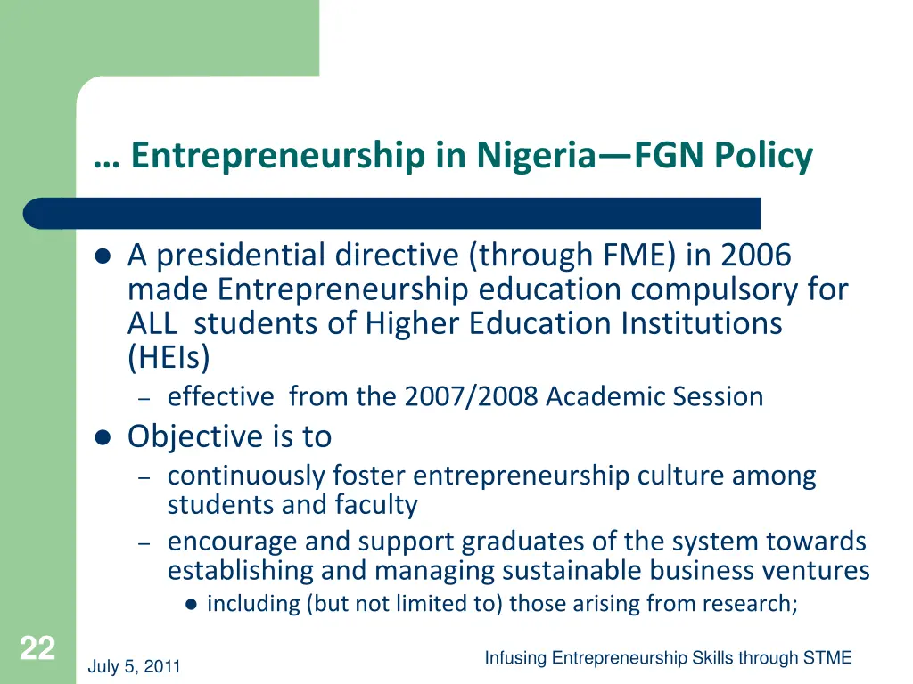 entrepreneurship in nigeria fgn policy 4