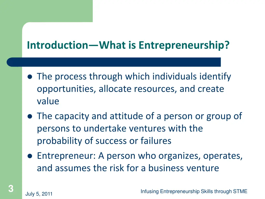 introduction what is entrepreneurship