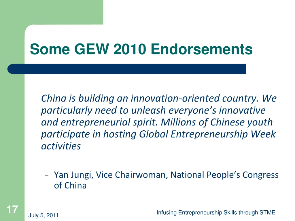 some gew 2010 endorsements 1