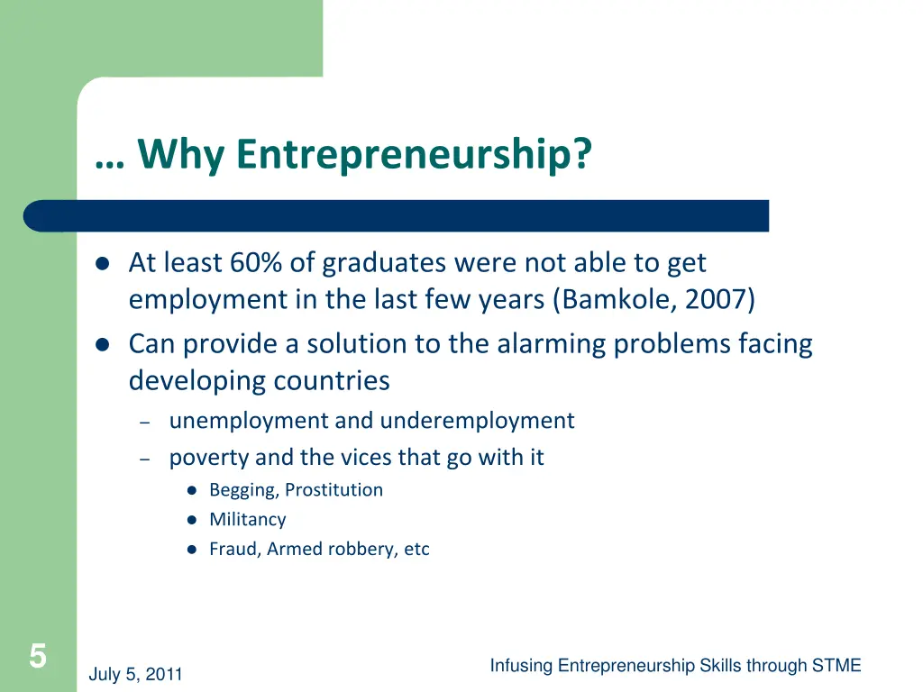 why entrepreneurship 1