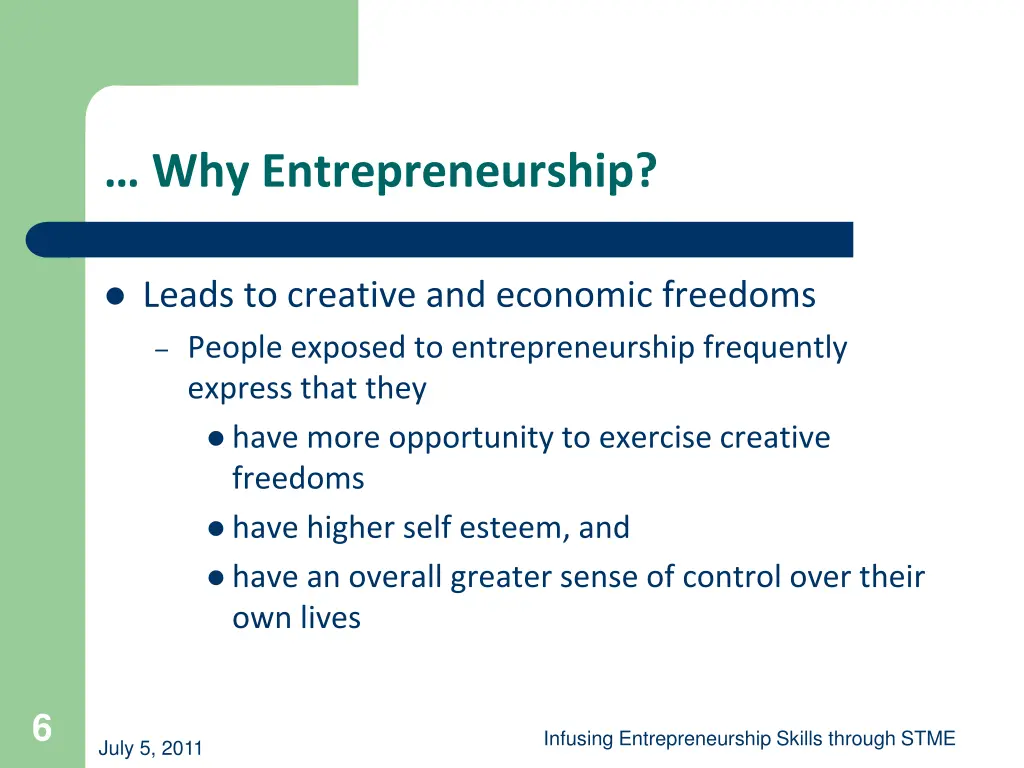 why entrepreneurship 2