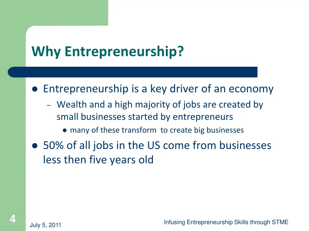 why entrepreneurship