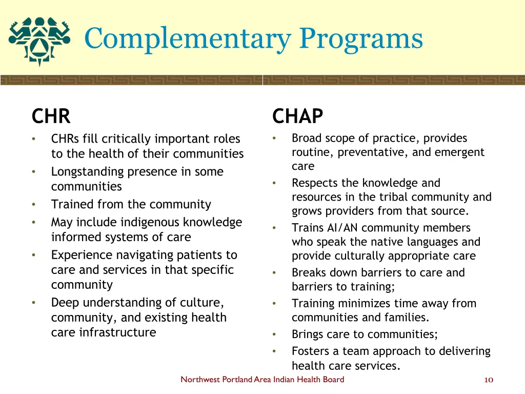 complementary programs