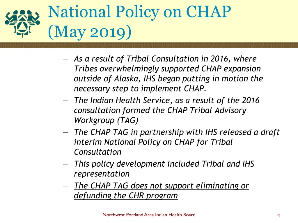 national policy on chap may 2019