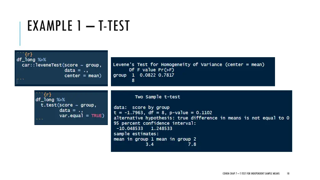 example 1 t test