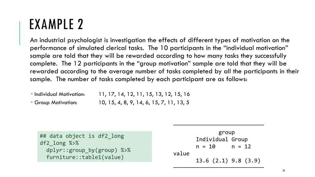 example 2 an industrial psychologist