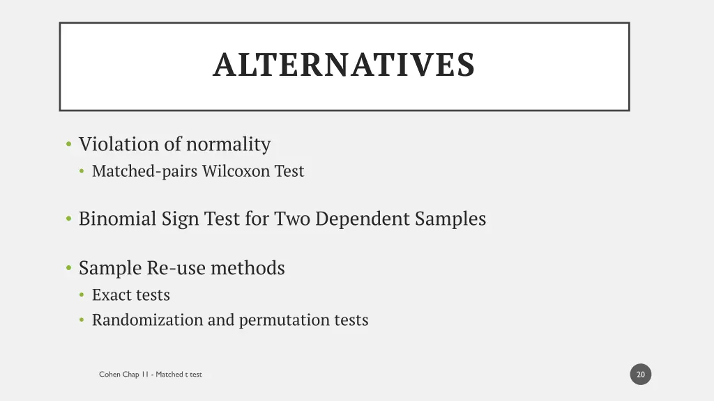 alternatives