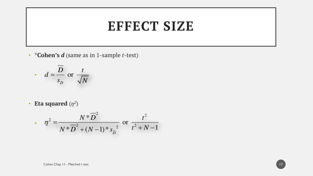 effect size